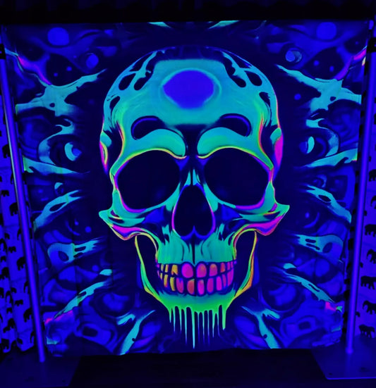 Uv Halloween Skeletal  Tapestry