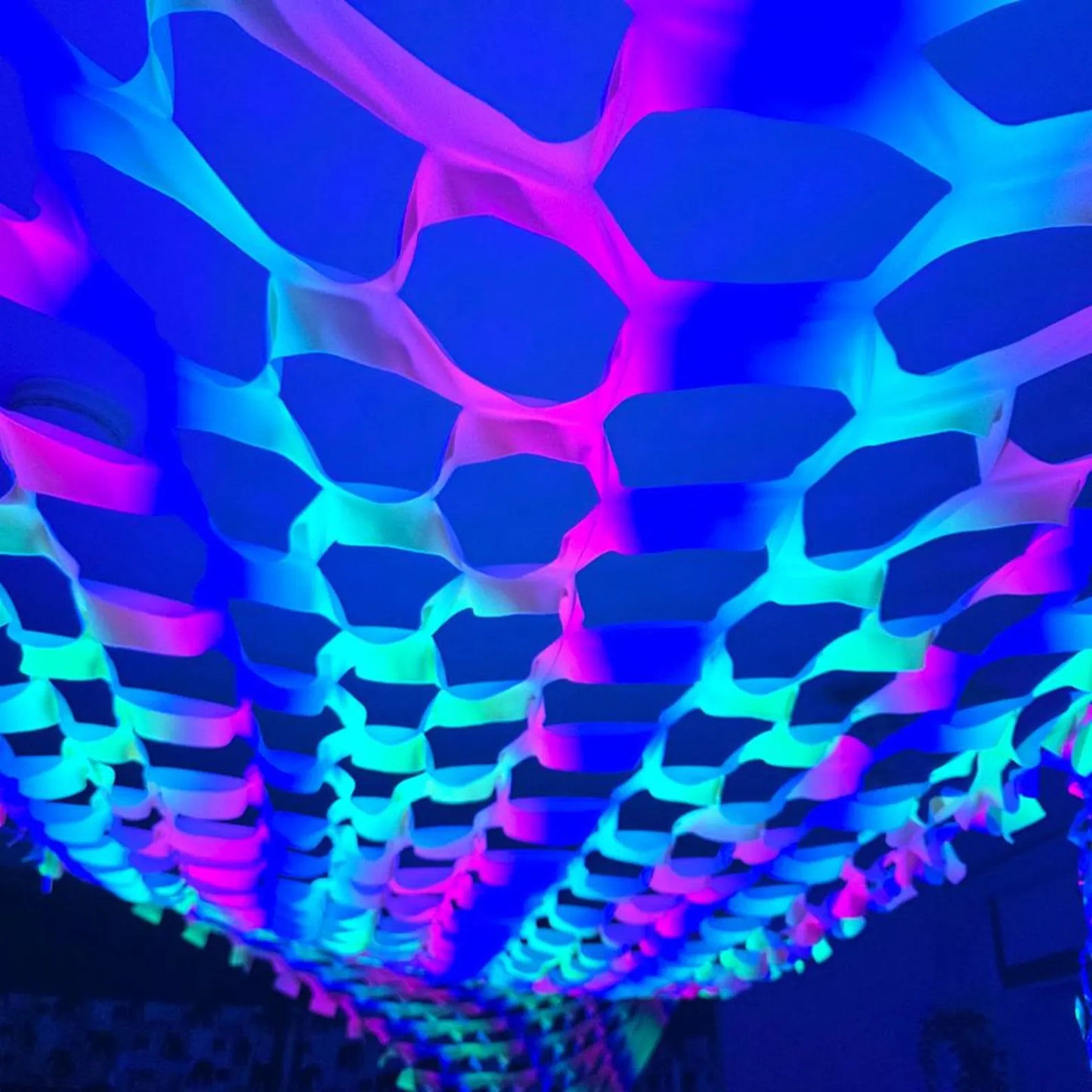 Uv Rainbow  Stretchy Camo Netting Decoration