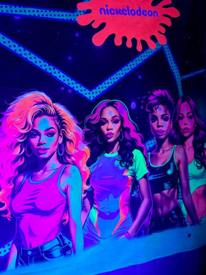 Uv Back to the 90s glow in the dark tapestry