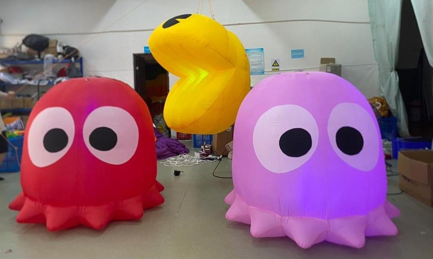 led inflatable pac man ghost gang decoration