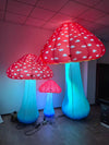 LED inflatable giant mushroom decoration by Lay-z-days Event's™, showcasing a colorful, illuminated mushroom for outdoor or party decor.