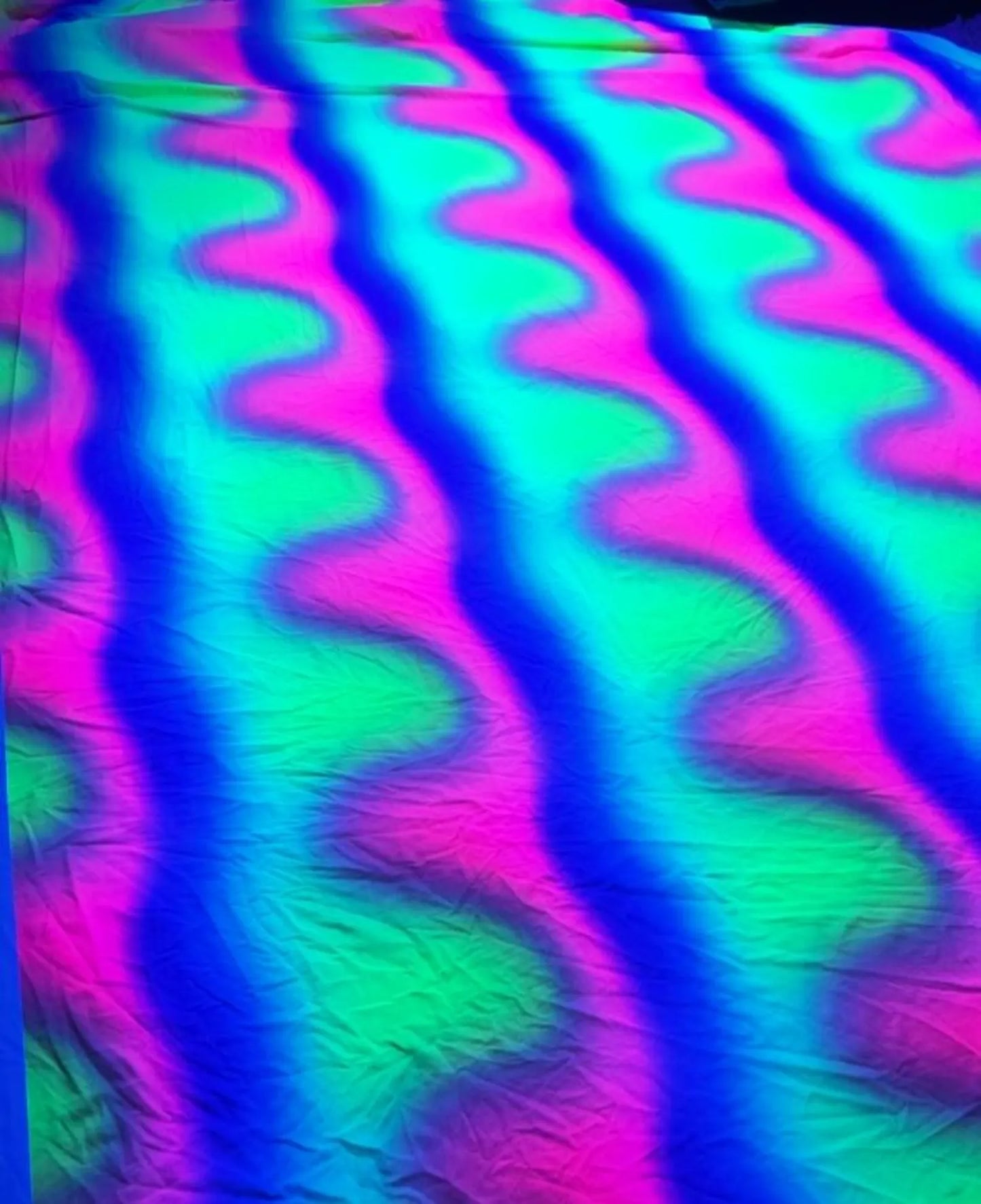 UV Rainbow neon print fabric