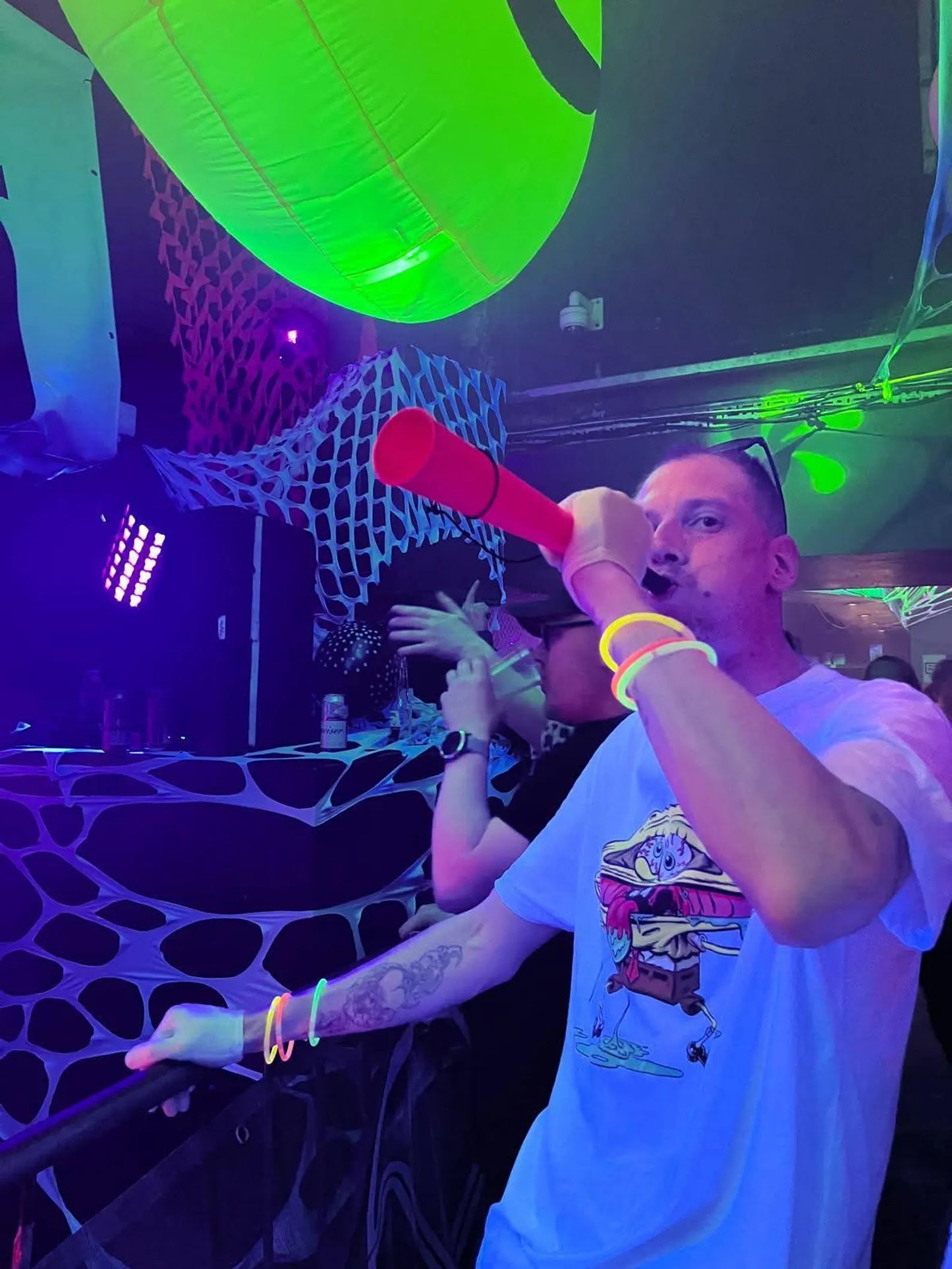 UV White (Glows subtle Blue) Camo netting decoration