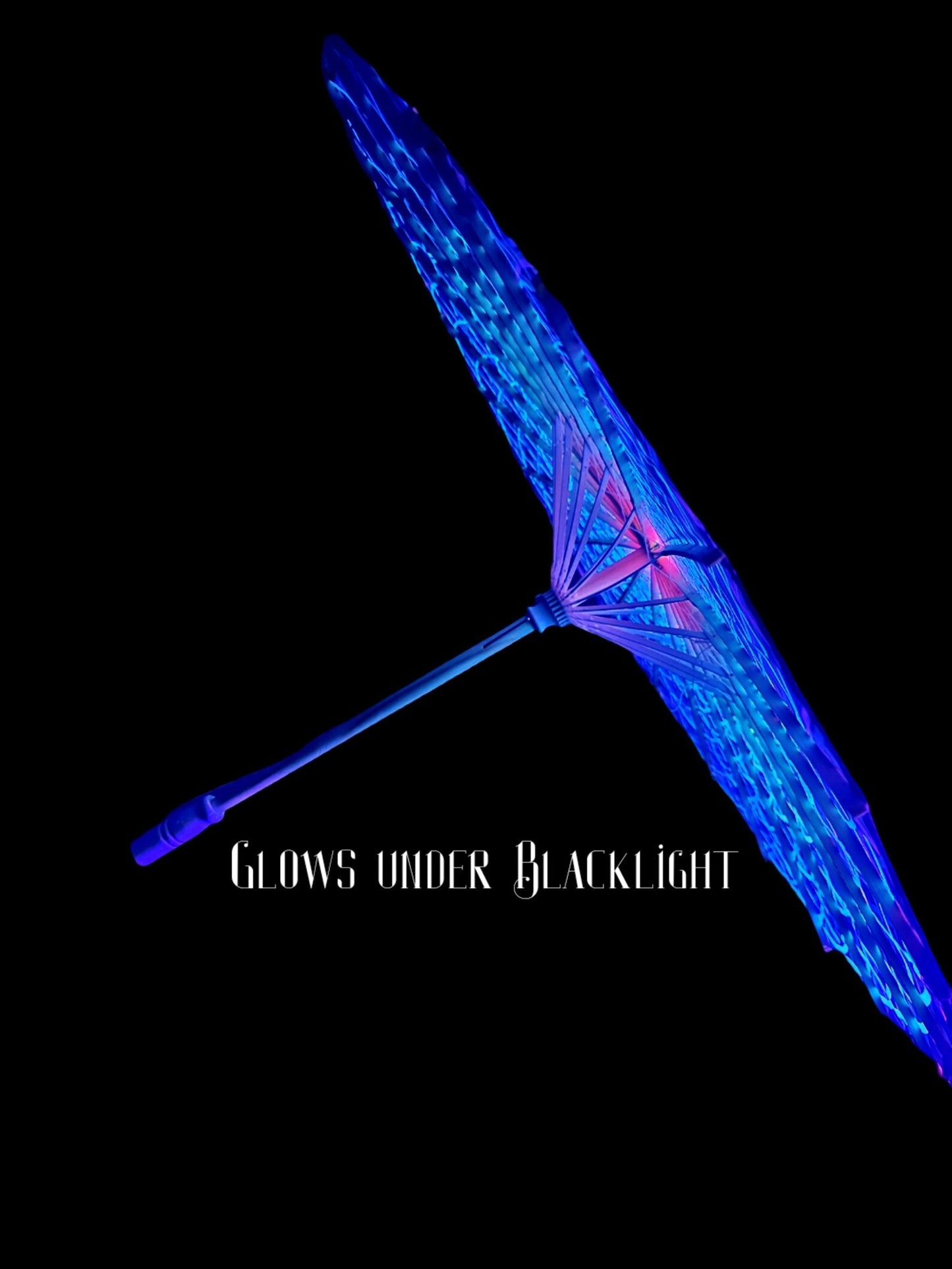 Uv reactive festival rave blacklight parasol