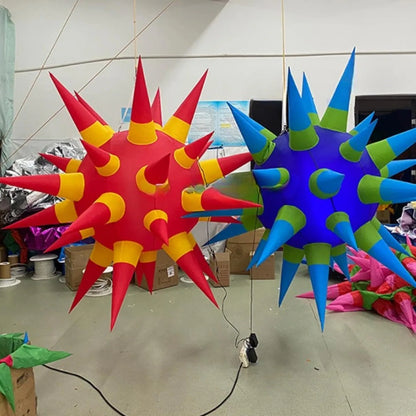 Giant Led inflatable spiky ceiling decoration