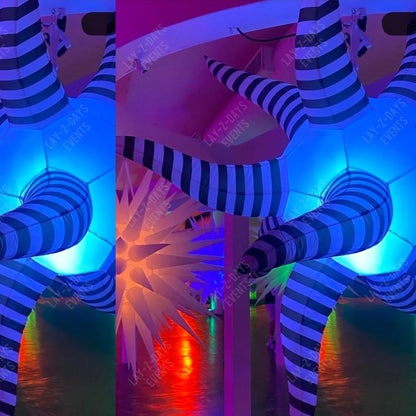 Giant Led inflatable tentacle alien