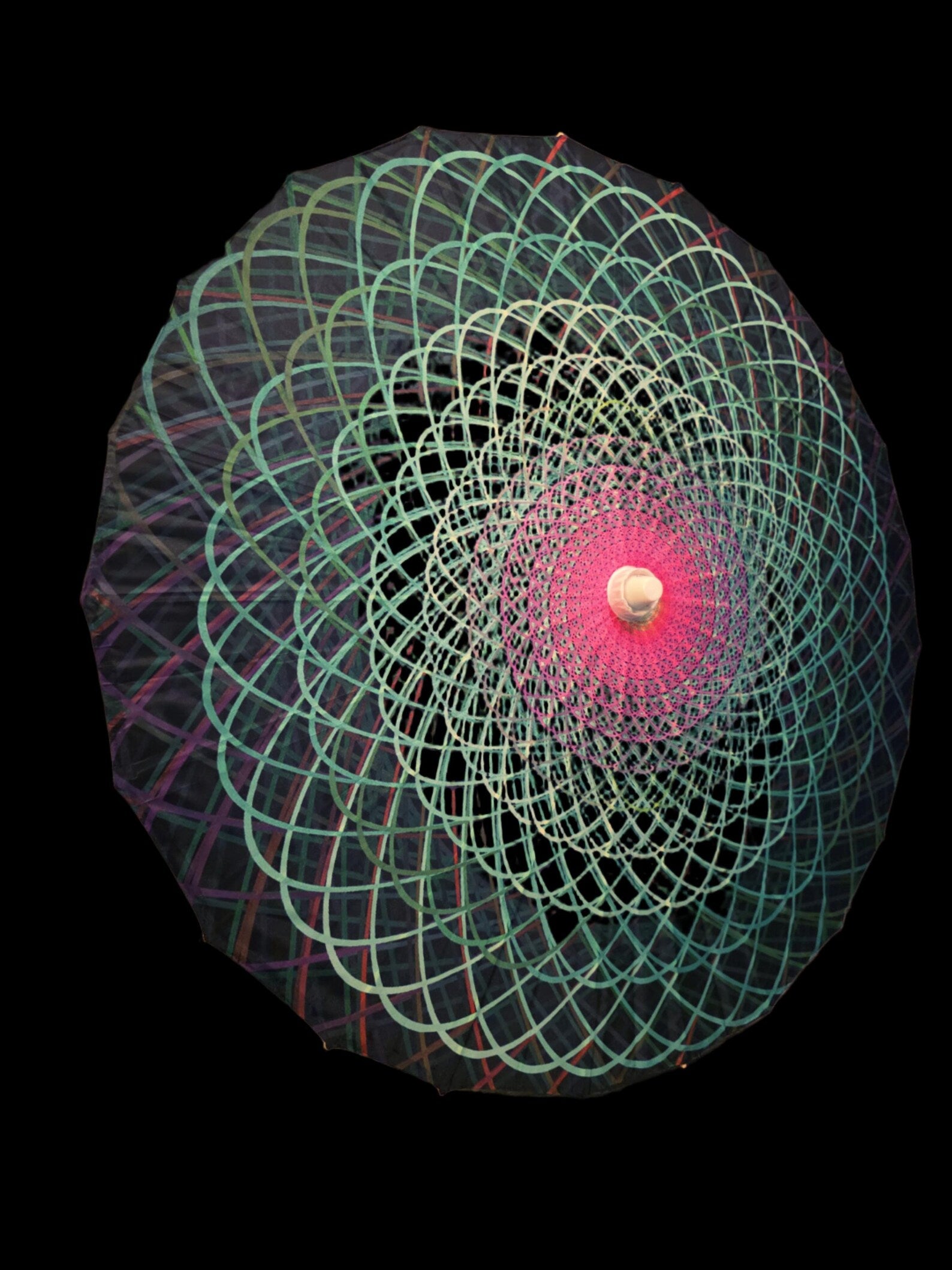 Blacklight uv festival parasol umberella festival gear bright neon