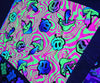 UV rave neon print fabric , neon spandex fabric,