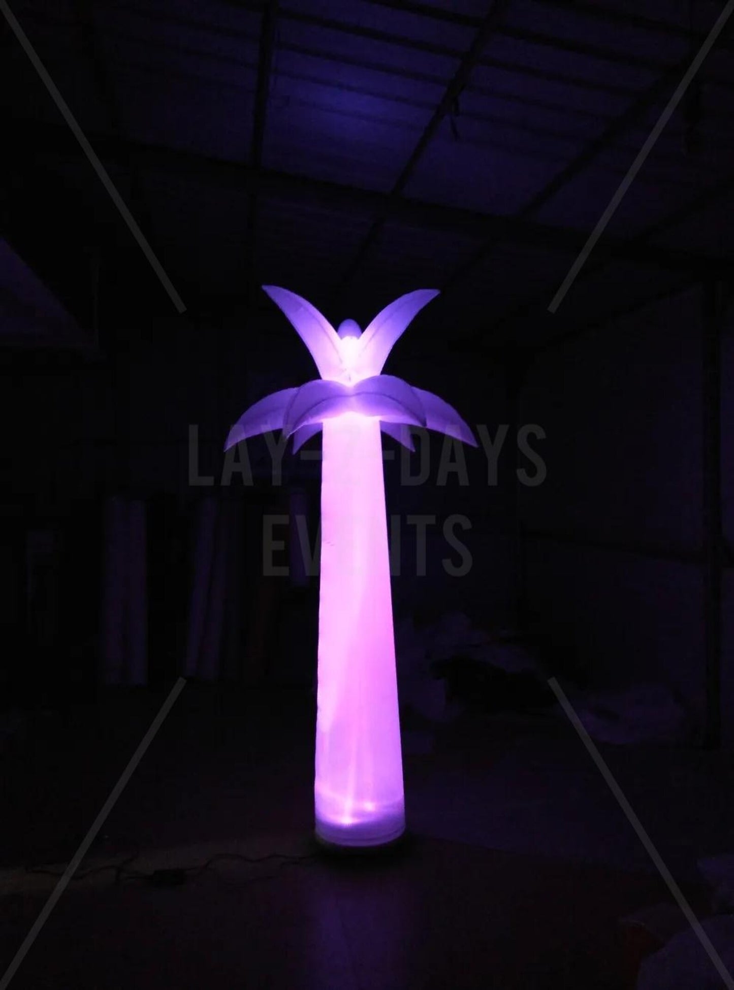 led inflatable colour changing palm tree