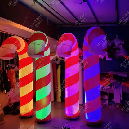 Giant 2metre led inflatable Christmas candy canes