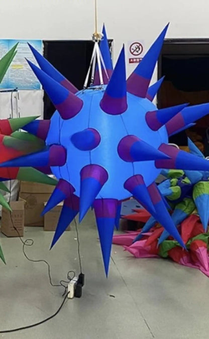 Giant Led inflatable spiky ceiling decoration