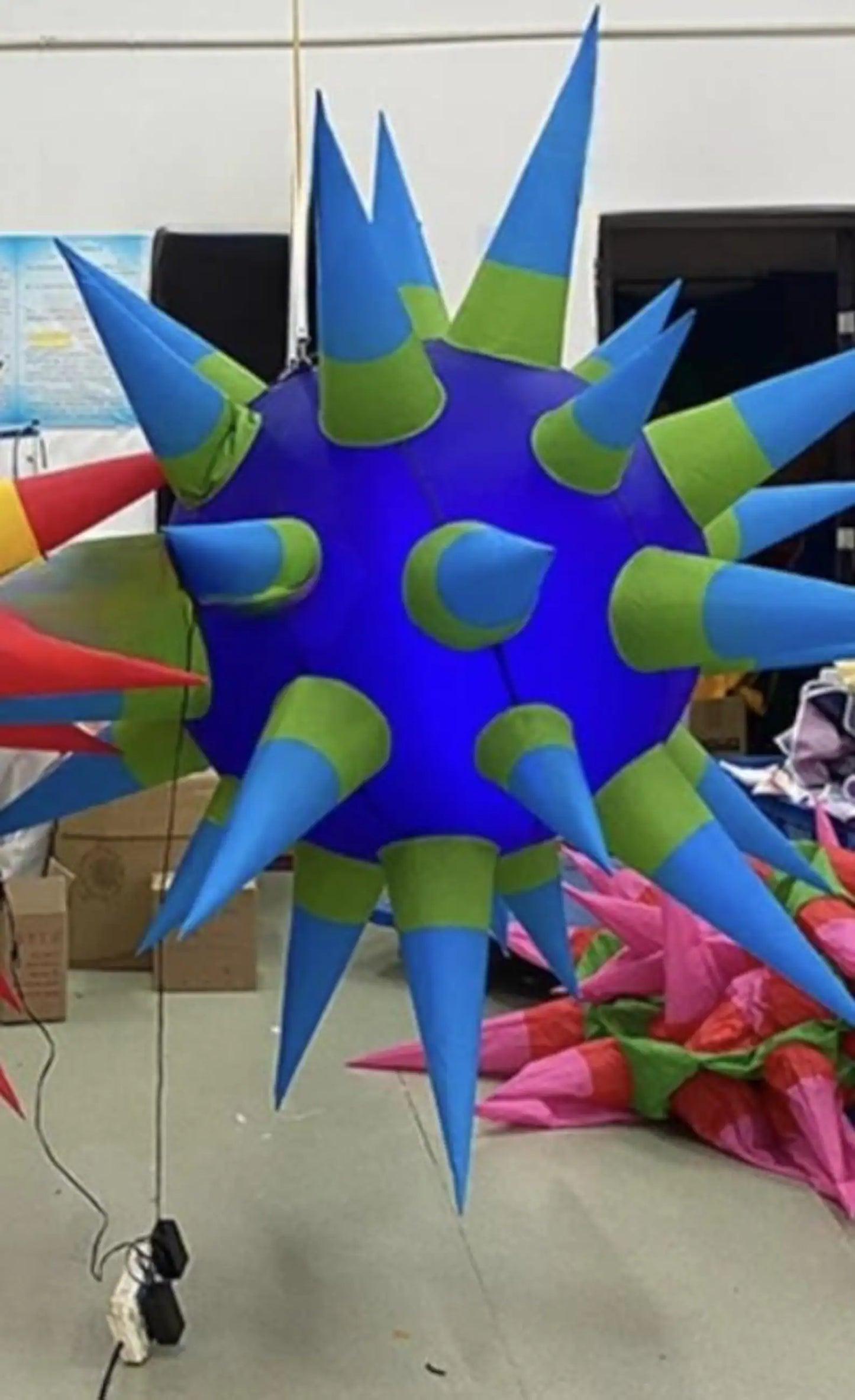 Giant Led inflatable spiky ceiling decoration