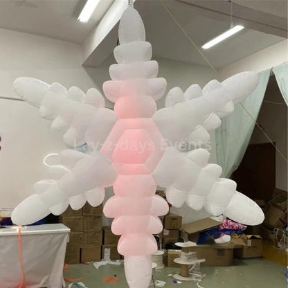 Giant led snowflake inflatable Christmas decoration