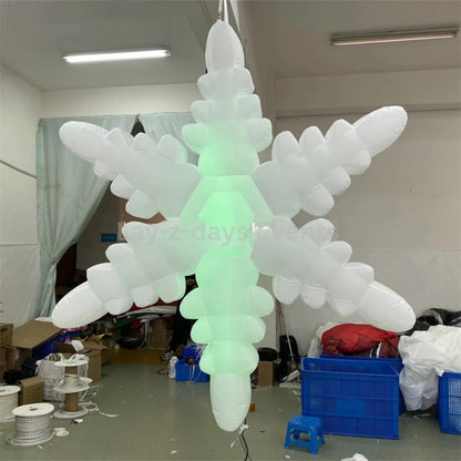 Giant led snowflake inflatable Christmas decoration