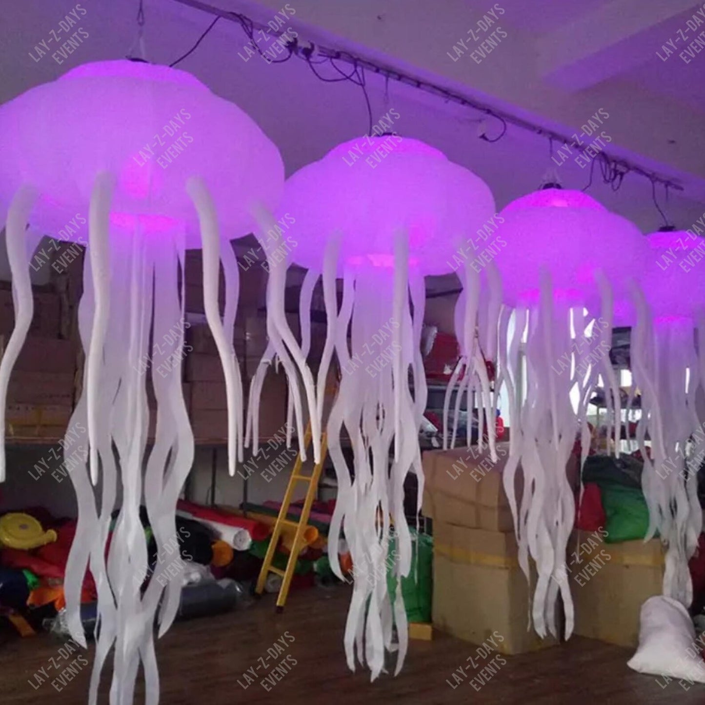 led inflatable colour changing jelly fish