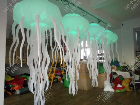led inflatable colour changing jelly fish
