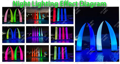 led inflatable colour changing column