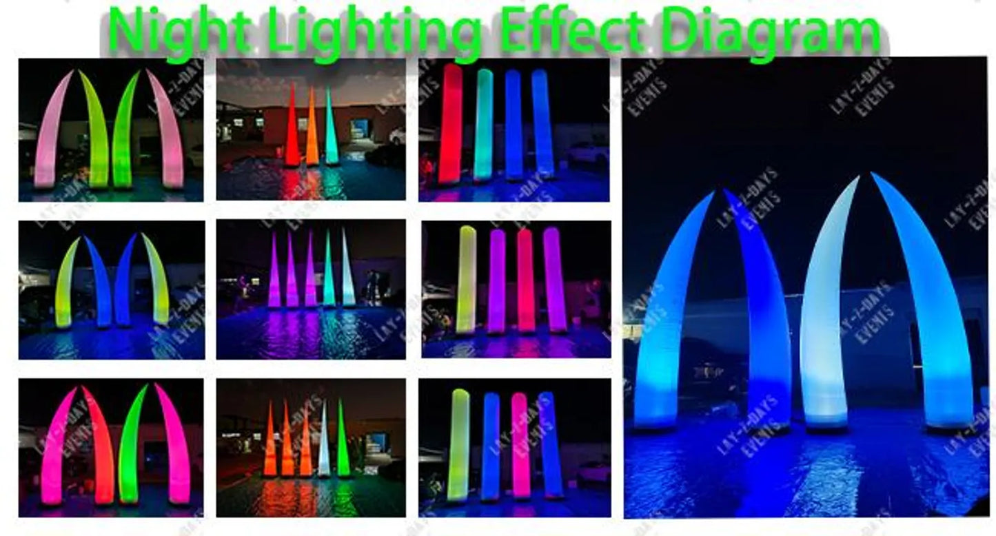 led inflatable colour changing column
