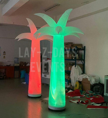 led inflatable colour changing palm tree