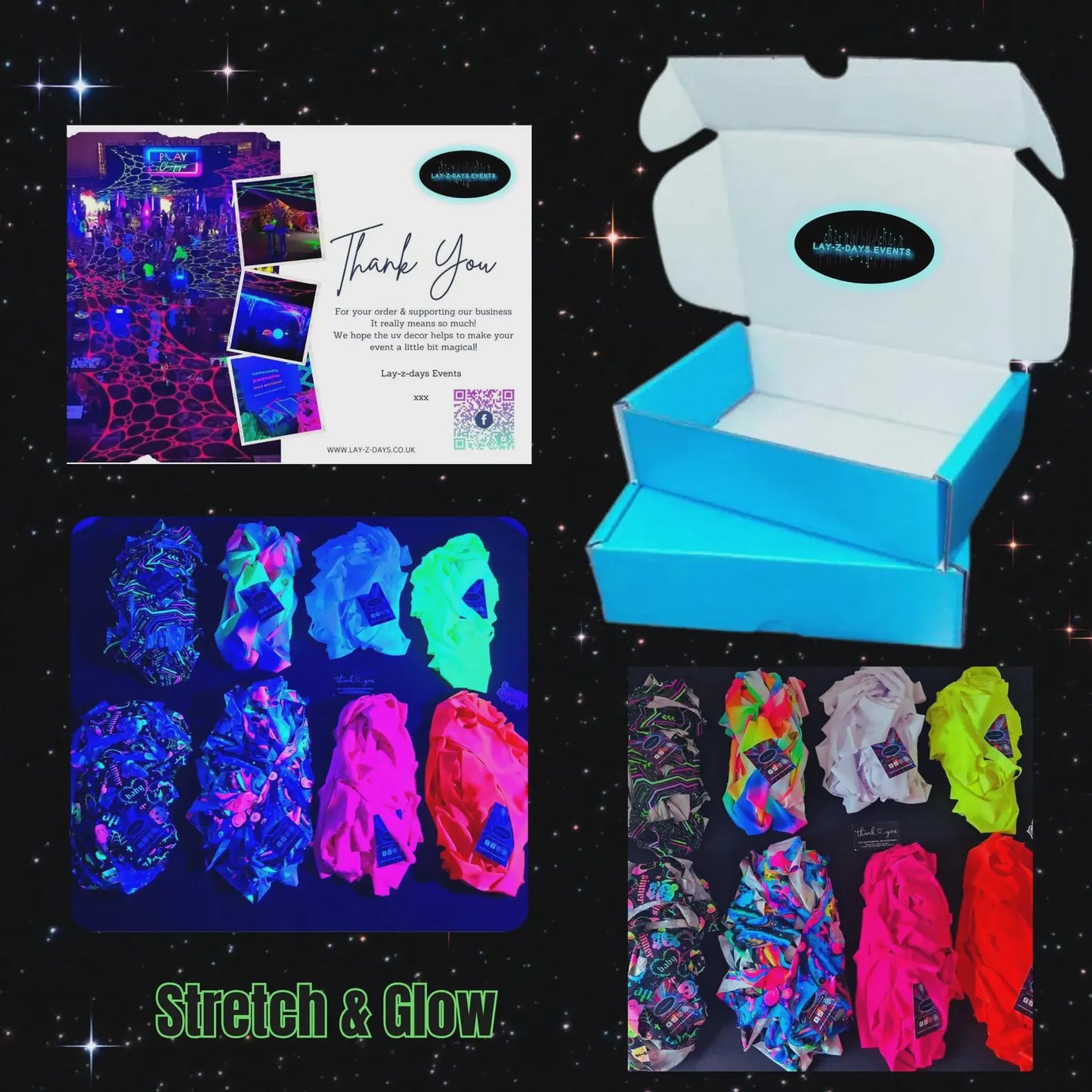 Uv Rainbow  Stretchy Camo Netting Decoration