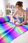 UV Rainbow neon print fabric