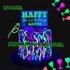 Uv Glow  Personalised cake Topper