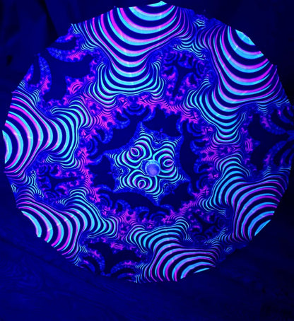 Uv reactive festival rave blacklight parasol
