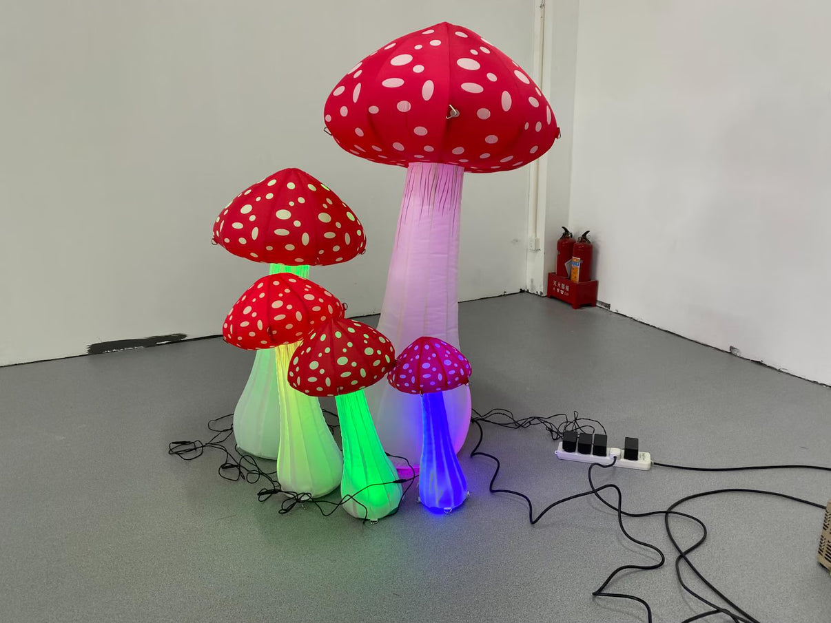 led inflatable mushroom event party psytrance decoration