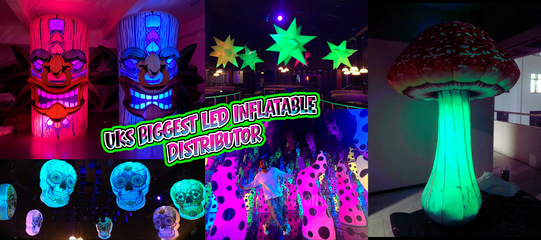 led inflatable glow in the dark party event decororations