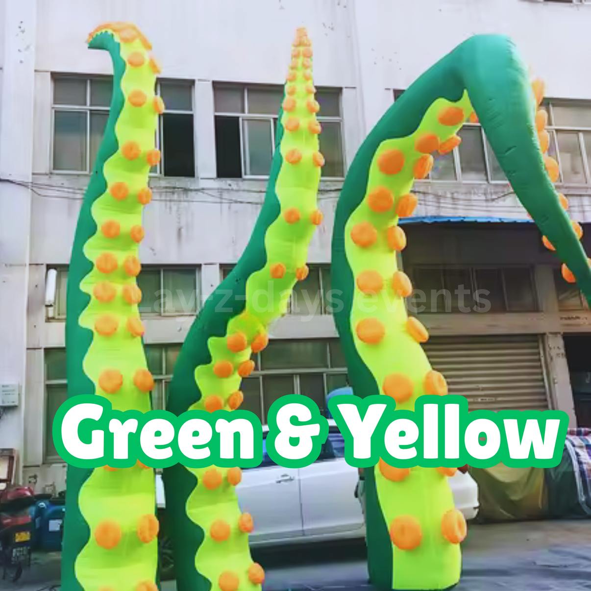 LED inflatable tentacle decoration by Lay-z-days Event's™, large and striking for party decorations.