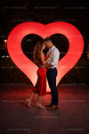 Lay-z-days Event's™ 2.7m giant LED inflatable love heart decoration, bright and colorful for outdoor or event decor.