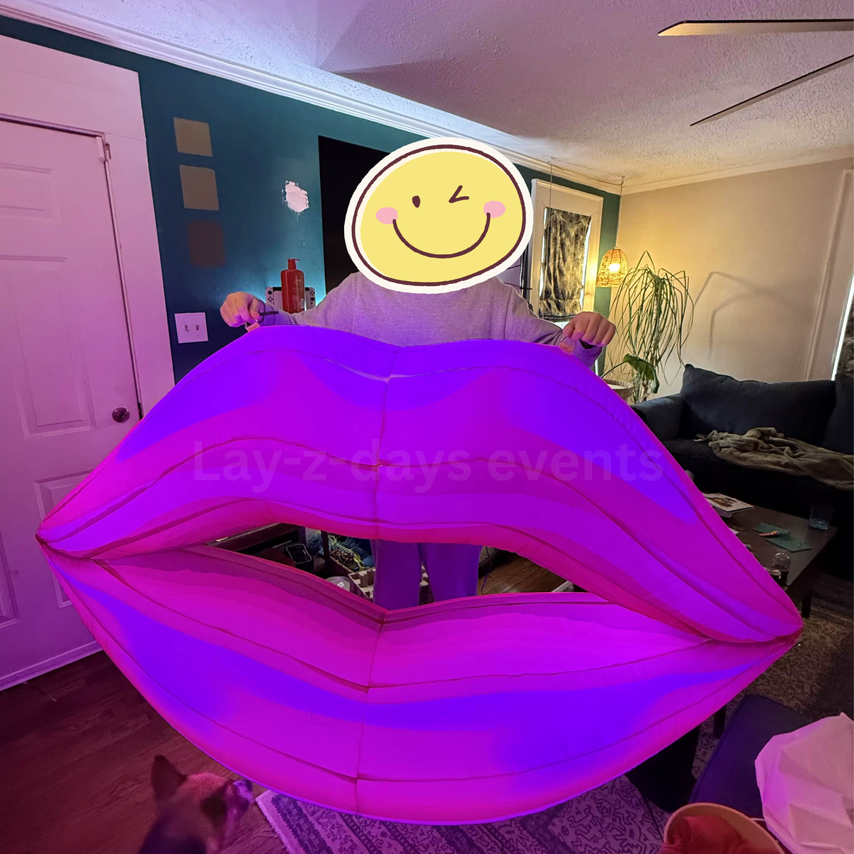 lips inflatable led decor events