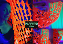 uv orange camo netting event party glow in the dark ceiling decoration