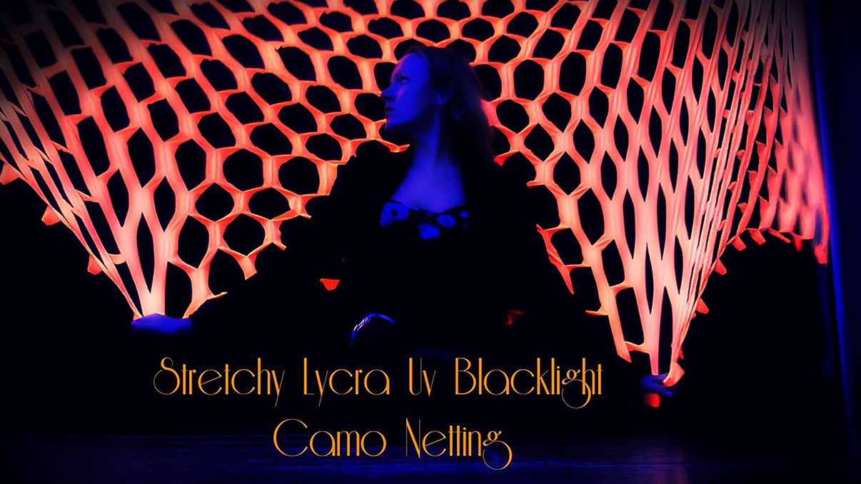 orange uv glow in the dark camo netting
