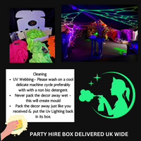 UV Décor stretchy tapestry event decorations shipped uk wide festival events