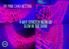 uv glowing camo netting neon decoration