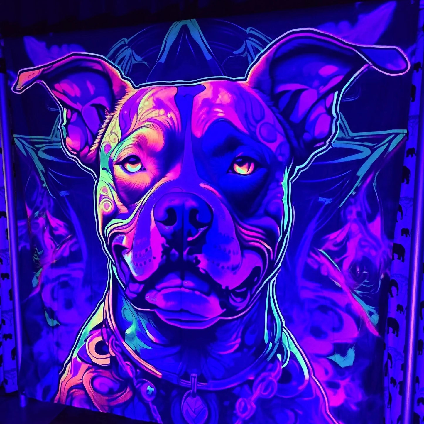 pitbull room decorations wall hanging