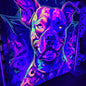 pitbull tapestry glow wall hanging