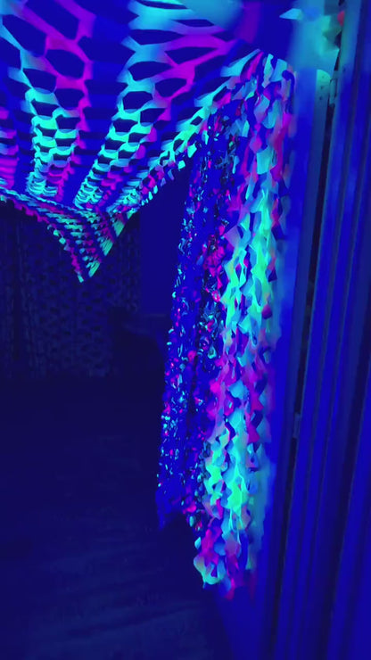 Uv Rainbow  Stretchy Camo Netting Decoration