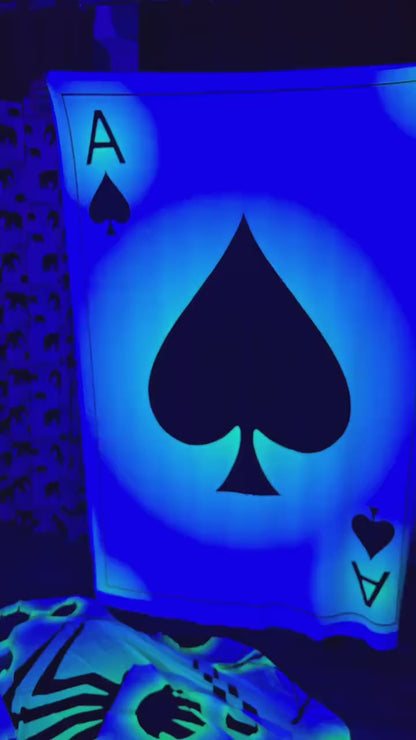 uv reactive Wonderland Ace of spades event stretch decor