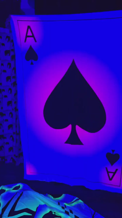 uv reactive Wonderland Ace of spades event stretch decor