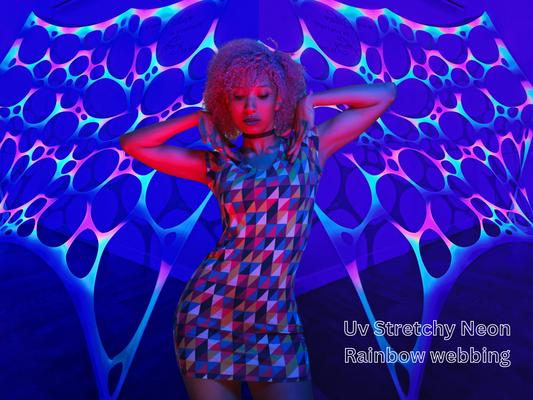 uv rainbow event stretch decor blacklight party