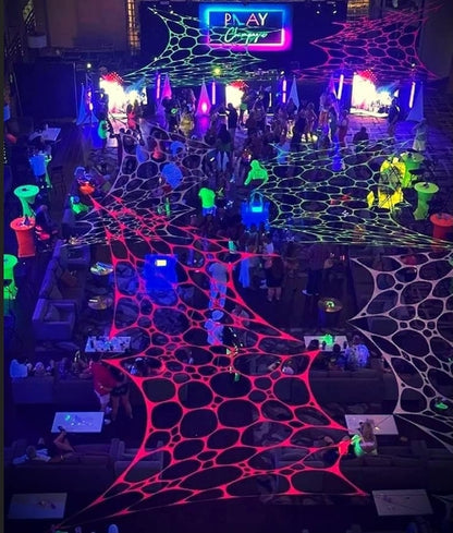 UV Psytrance Glow in the dark  Venue decoration Transformation