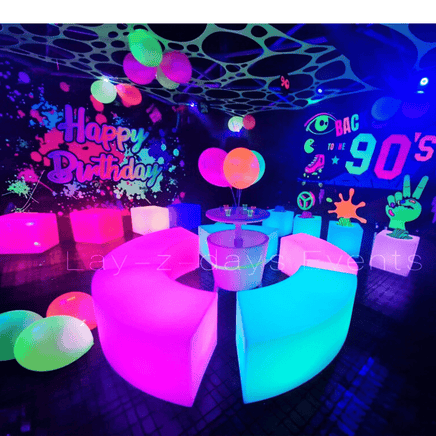 UV Back to the 90s Retro Party Tent Décor Theme Hire  Lay-z-days Event's™UV Back to the 90s Retro Party Tent Décor Theme Hire