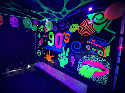 UV Back to the 90s Retro Party Tent Décor Theme Hire