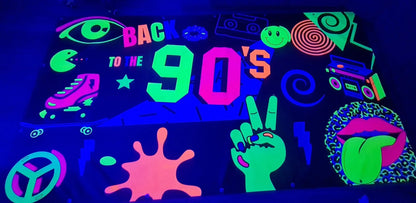 UV Back to the 90s Retro Party Tent Décor Theme Hire