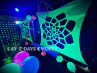 UV Disco Glow party tent décor theme £65 - Lay-z-days Event's™UV Disco Glow party tent décor theme £65