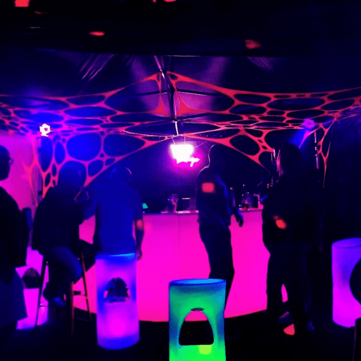 UV Neon Stretch Glow webbing decoration x3 pk - Lay-z-days Event's™UV Neon Stretch Glow webbing decoration x3 pk