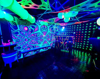 UV Psychedelic Glow in the dark Party tent decor theme In Telford Shropshire.