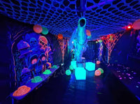 UV Psytrance Glow in the dark Venue decoration Transformation